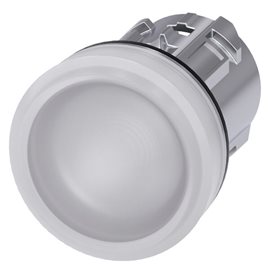 3SU1051-6AA60-0AA0 INDICATOR LIGHT, 22MM, ROUND, METAL, SHINY, WHITE, SMOOTH LENS