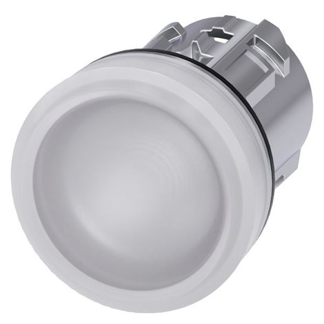 3SU1051-6AA60-0AA0 INDICATOR LIGHT, 22MM, ROUND, METAL, SHINY, WHITE, SMOOTH LENS 1
