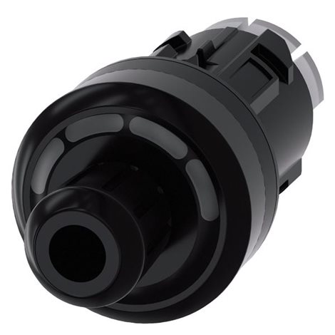 3SU1000-4WS10-0AA0 ID key-operated switch, 22 mm, round, plastic, black 1