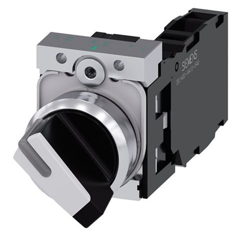 3SU1150-2BF60-1FA0 SHORT SELECTOR SWITCH, 2 SWITCH POSITIONS O-I, LATCHING, ACTUATING ANGL 2
