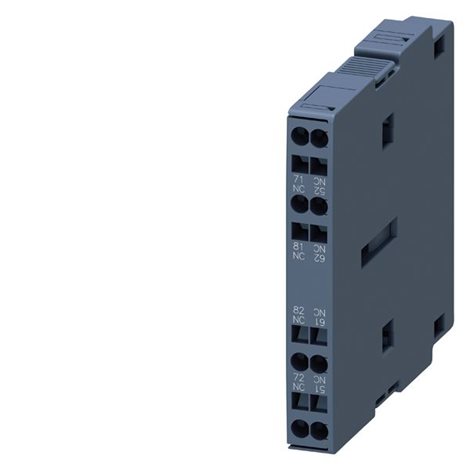 3RH1921-2EA02 AUXILIARY SWITCH BLOCK, 2 NC, DIN EN50005, LATERALLY, 10 MM CAGE CLAMP, SIZE 1