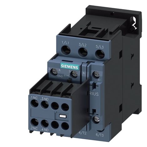 3RT2026-1AP04 CONTACTOR, AC-3, 3-pole 11KW/400V 2 NO + 2 NC, 230 V AC, 50 Hz 1