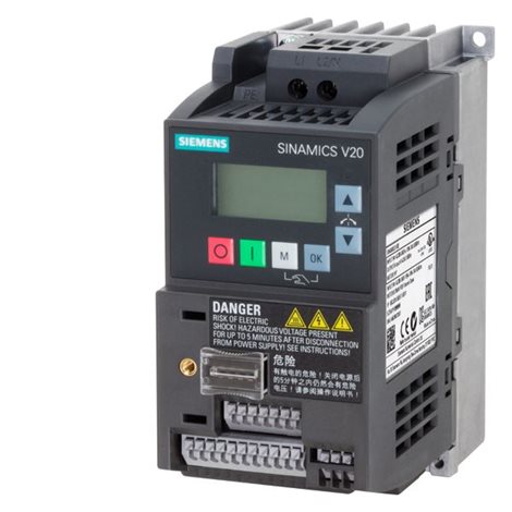 6SL3210-5BB15-5UV1 SINAMICS V20 1AC200-240V -10/+10% 47-63HZ RATED POWER 1
