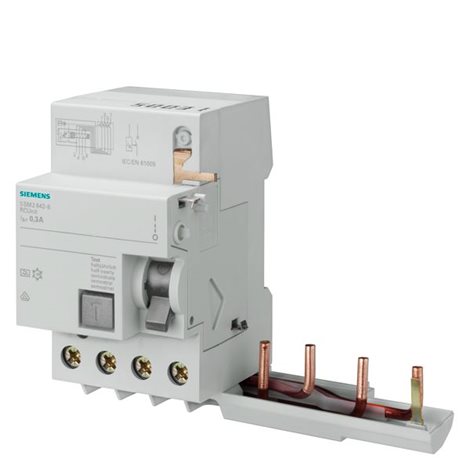 5SM2342-0 RC unit, 4-pole, type AC, In: 40 A, 30 mA, Un AC: 400 V 1