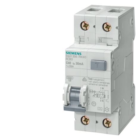 5SU1356-7KK10 FI/LS-PROTECTOR TYPE A (PSE/SSF), D=70MM IFN 30MA,6KA, 1+N-POLEE C 10A 2