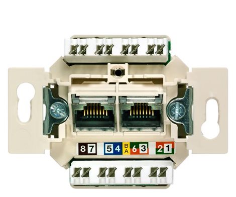 5TG2027-2 DELTA connection socket Universal connection unit 2x 8-pole RJ45 Cat 1