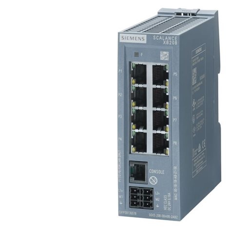 6GK5208-0BA00-2TB2 SCALANCE XB208 managed Layer 2 IE Switch 8x 10/100 Mbit/s RJ45 ports 1x 1