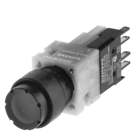 3SB2203-0LC01 PUSHBUTTON, 16MM, ROUND, PLASTIC, RED, BUTTON, RAISED, 1NC 1