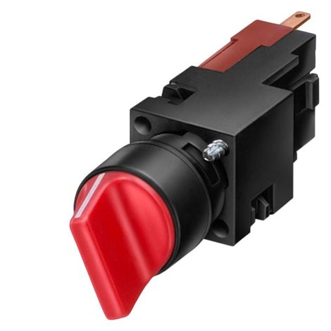 3SB2202-2AB01 TOGGLE SWITCH, 16MM, ROUND, PLASTIC, BLACK, 2 SWITCH POSITIONS O-I, LATCHING 1