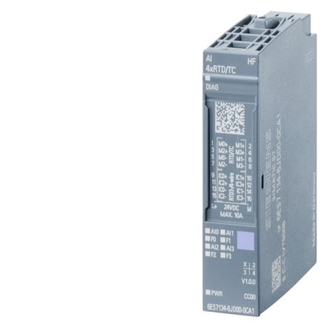 6ES7134-6JD00-0CA1 SIMATIC ET 200SP, ANALOG INPUT MODULE, AI 4XRTD/TC HIGH FEATURE 2