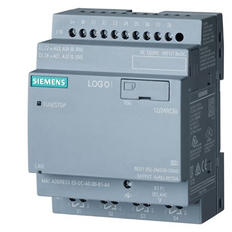 6ED1052-2MD08-0BA2 (6ED1052-2MD08-0BA0,1) LOGO! 12/24RCEO, logic module, 1