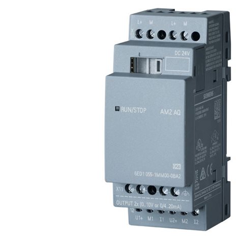 6ED1055-1MM00-0BA2 LOGO! AM2 AQ EXPAN. MODULE, PU: DC 24V, 0/4-20MA 2AQ, 0-10V FOR LOGO! 8 1