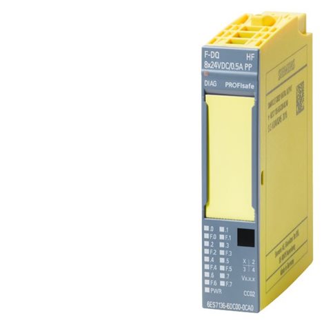 6ES7136-6DC00-0CA0 SIMATIC DP,  ELECTRON. MODULE ET 200SP, F-DQ 8X24VDC/0.5 PP 1