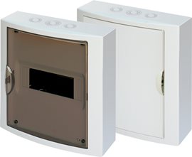 RZG-N-1S8 Rozvodnicová skříň pro nástěnnou montáž bílé dveře IP40