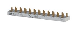 LMS-1N12 Propojovací lišta 1f. pro přístroje 1+N v 1modulu vývodů 12 10 mm2