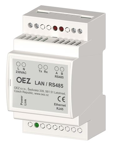 PAQ-RPC-LAN Převodník RS485 na LAN, pro PAQ