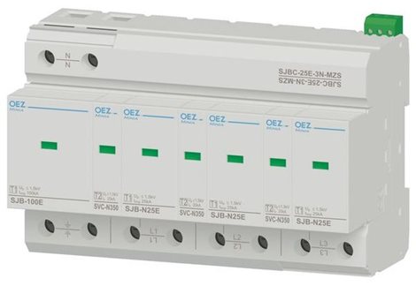 SJBC-25E-3N-MZS Kombinovaný svodič bleskových proudů a přepětí
