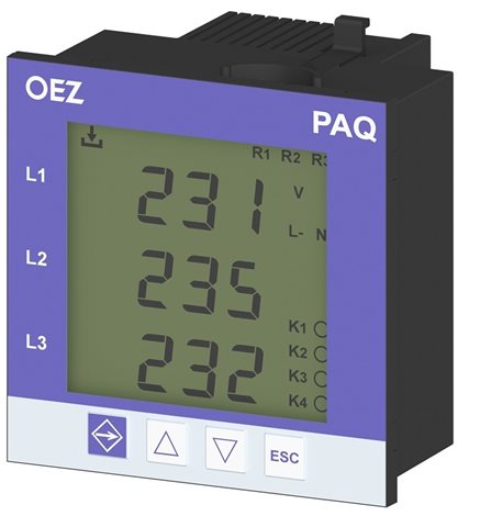 PAQ-11-U230-COM1 Analyzátor sítě měření, komunikace Modbus RTU, DI/DO, RO, napájení 85 ÷ 2