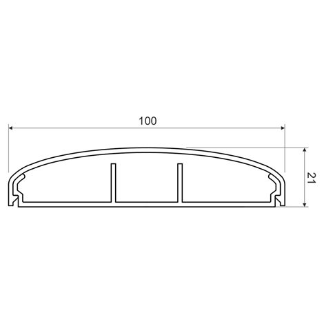 LE 100_HD LIŠTA ELEGANT 100 SUPERBÍLÁ/RAL 9003/KARTON 2