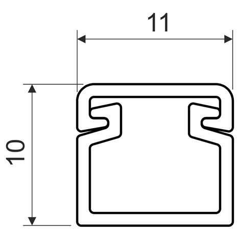 LV 11X10_HD LIŠTA VKLÁDACÍ SUPERBÍLÁ/RAL 9003/KARTON 2