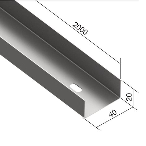 NIXKZN 20X40_IX ŽLAB KABELOVÝ NEDĚROVANÝ NEREZ AISI304 2