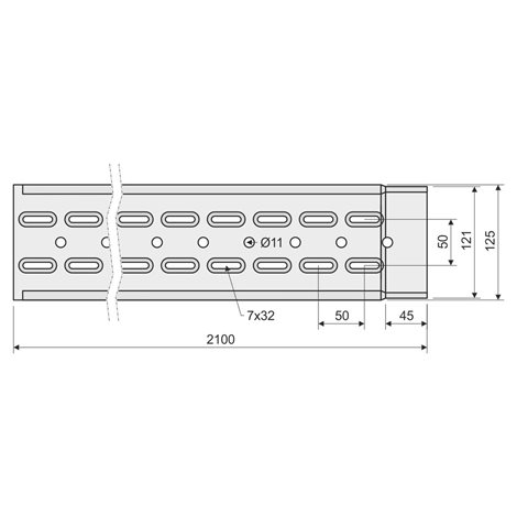 NKZI 100X125X0.70_S ŽLAB KABEL. S INT.SPOJKOU POZINKOVÁNO SENDZIMIR 3