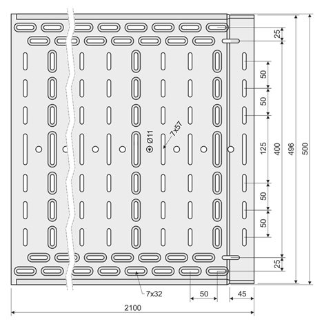 NKZI 100X500X1.00_S ŽLAB KABEL. S INT.SPOJKOU POZINKOVÁNO SENDZIMIR 3