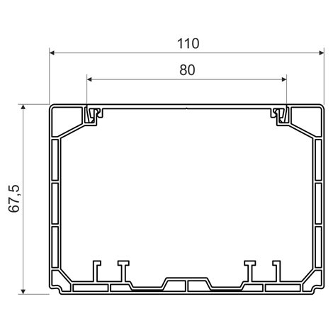 PK 110X65 D_HD KANÁL PARAPETNÍ DUTÝ SUPERBÍLÁ/RAL 9003/KARTON/VÍKO 80 MM 2