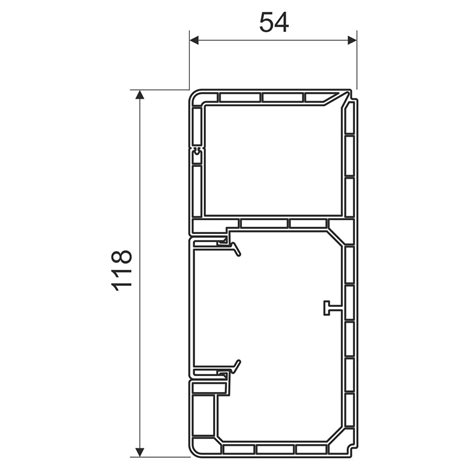 PK 120X55 D_HD KANÁL PARAPETNÍ DUTÝ SUPERBÍLÁ/RAL 9003/KARTON 2