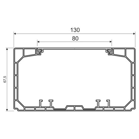 PK 130X65 D_HD KANÁL PARAPETNÍ DUTÝ SUPERBÍLÁ/RAL 9003/KARTON/VÍKO 80 MM 2