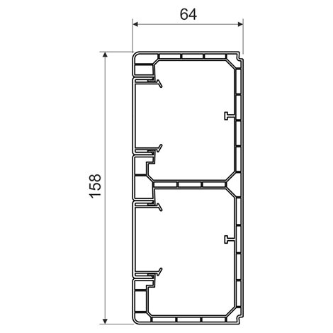 PK 160X65 D_HD KANÁL PARAPETNÍ DUTÝ SUPERBÍLÁ/RAL 9003/KARTON 2