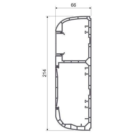 PK 210X70 D_HD KANÁL PARAPETNÍ DUTÝ SUPERBÍLÁ/RAL 9003/KARTON 2