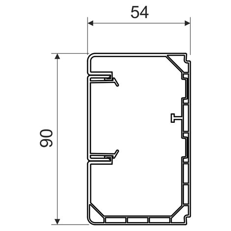 PK 90X55 D HF_HD KANÁL PARAPETNÍ DUTÝ HF SUPERBÍLÁ/RAL 9003/KARTON 2