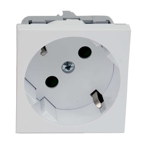 QS 45X45 C_HB ZÁS.QU./SCHUKO45X45 S CL. BÍLÁ/CLONKY
