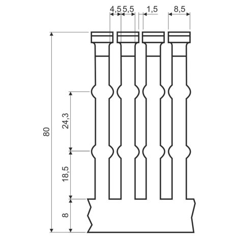 RK 60X80_LD KANÁL ROZVADĚČOVÝ ŠEDÁ/RAL 7030 2