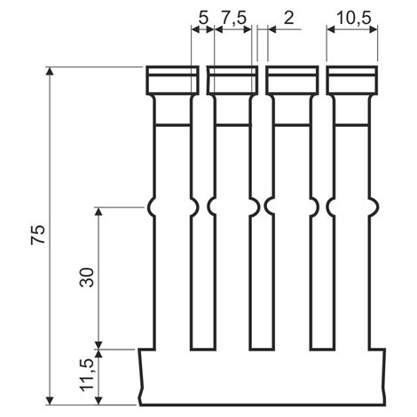 RK 37.5X75 DIN_LD KANÁL ROZVADĚČOVÝ DIN ŠEDÁ/RAL 7030 2
