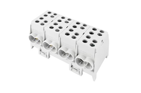 Svorkovnice rozbočovací HLAK 35-4/8 GR-S, 125A, 4pól., AL/CU, IP20, 4xŠ, na DIN /2080431