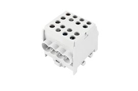 Svorkovnice rozbočovací HLAK 35-1/6 M2 GR, 125A, 1pól., AL/CU, IP20, šedá, na DIN /2080183