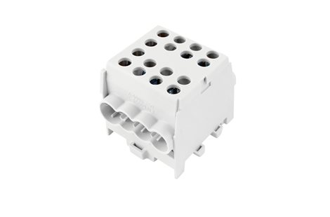 Svorkovnice rozbočovací HLAK 35-1/6 M2 GR, 125A, 1pól., AL/CU, IP20, šedá, na DIN /2080183