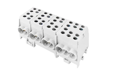 Svorkovnice rozbočovací HLAK 35-4/10 GR-S, 125A, 4pól., AL/CU, IP20, 4xŠ, na DIN /2080438