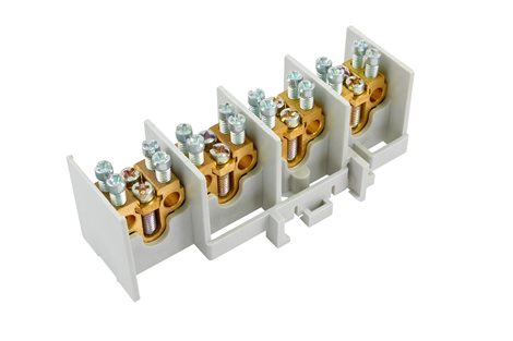 Svorkovnice stoupací HAK/4/25, nekrytá, 80A, 4pól., každý pól 1x25mm2 a 2x16mm2, na DIN