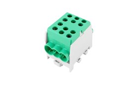 Svorkovnice rozbočovací HLAK 35-1/4 M2 GG, 125A, 1pól., AL/CU, IP20, zelená,na DIN/2080180