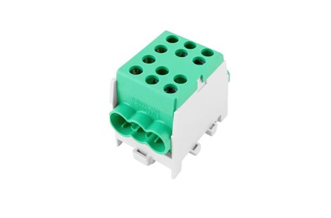 Svorkovnice rozbočovací HLAK 35-1/4 M2 GG, 125A, 1pól., AL/CU, IP20, zelená,na DIN/2080180