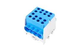 Svorkovnice rozbočovací HLAK 35-1/6 M2 BL, 125A, 1pól., AL/CU, IP20, modrá, na DIN/2080184