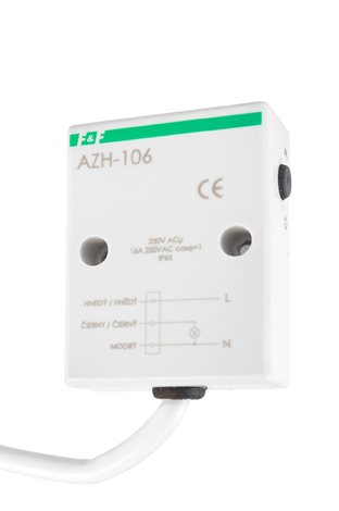 Spínač soumrakový FiF AZH-106, 2-1000lux, 16A, 230V, IP65, šedý, na povrch 1