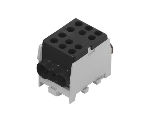 Svorkovnice rozbočovací HLAK 35-1/4 M2 S, 125A, 1pól., AL/CU, IP20, černá, na DIN /2080182