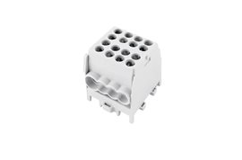 Svorkovnice rozbočovací HLAK 25 1/6 M2, 100A, 1pól., AL/CU, IP20, šedá, na DIN /2080173