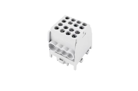 Svorkovnice rozbočovací HLAK 25 1/6 M2, 100A, 1pól., AL/CU, IP20, šedá, na DIN /2080173