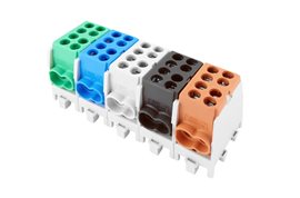 Svorkovnice rozbočovací HLAK 25 5/10 BSG-S, 100A, 5pól., AL/CU, IP20, na DIN /2080512