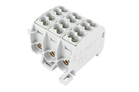 Svorkovnice rozbočovací HLAK 25//3 C L, 152A, 3pól., CU, IP20, šedá, na DIN